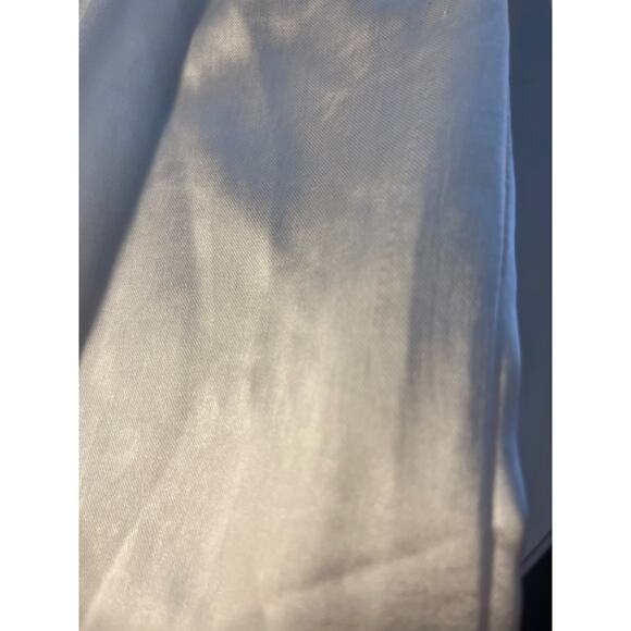 LULU'S Sz S Dose of Romance Ivory Satin Halter Wide-Leg Jumpsuit B169 *flaw - Picture 6 of 14